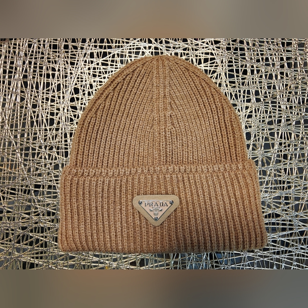 Brown Prada Beanie